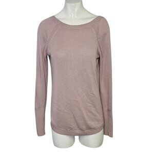 Lululemon Unity Drop Back Sweater, Blush, Cashlu, Knit, Slim Fit Pullover